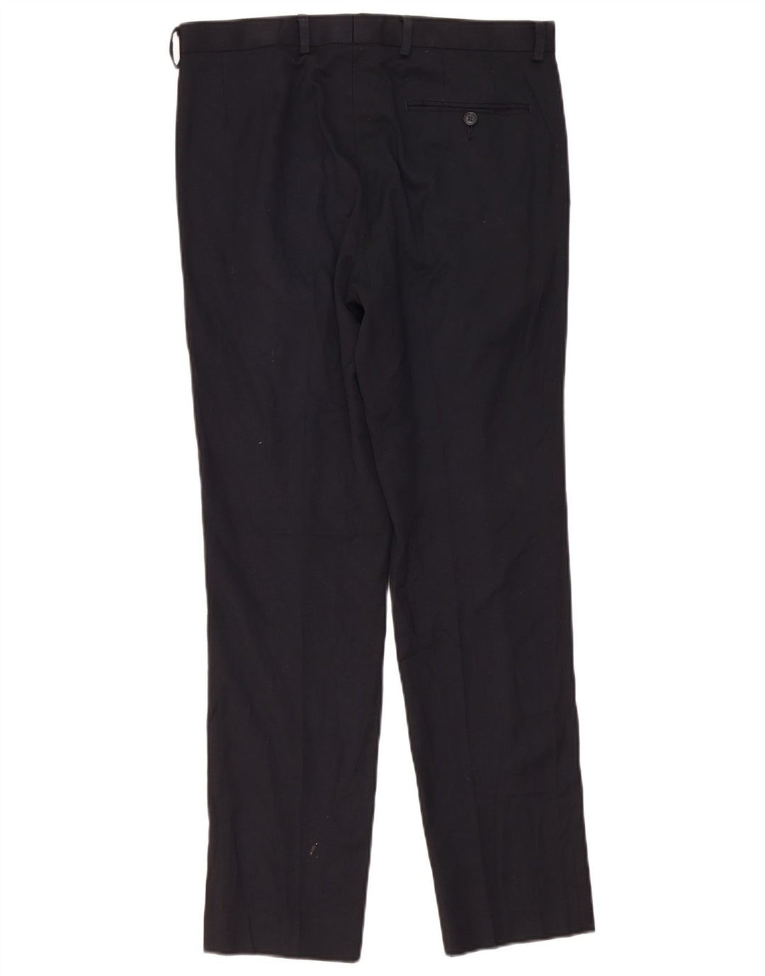 Pantalones de traje ajustados para mujer Marks & Spencer W32 L33 Poliéster azul marino