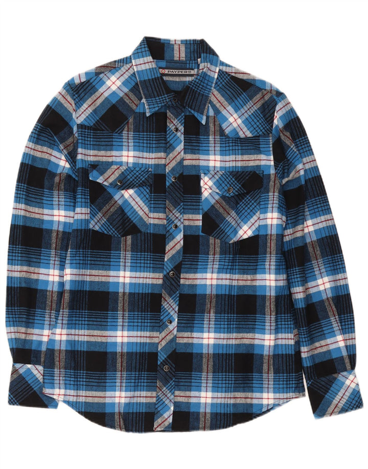Payper Camisa De Franela Regular Fit De Algodón A Cuadros Azul Pequeño |