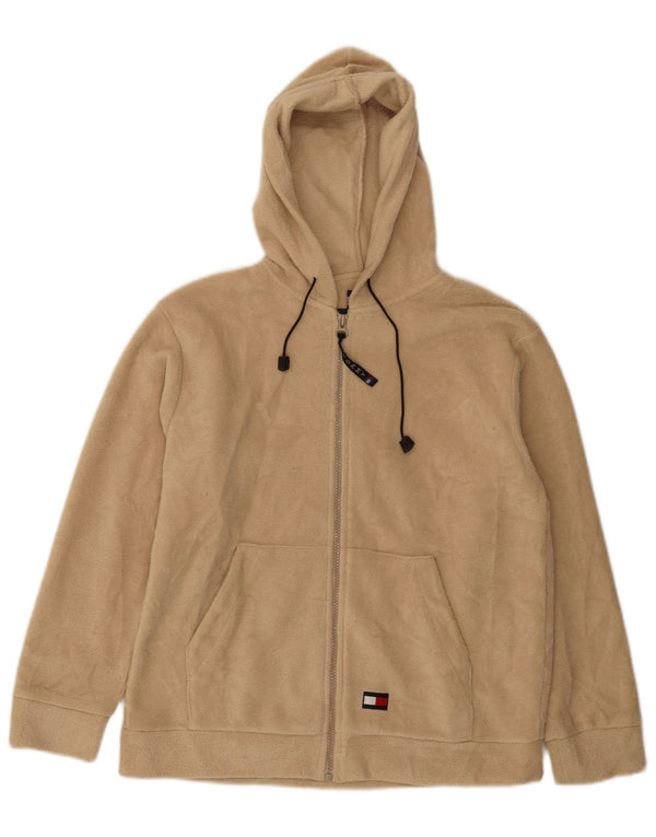 Tommy Hilfiger Chaqueta polar con capucha para mujer UK 18 XL Poliéster beige