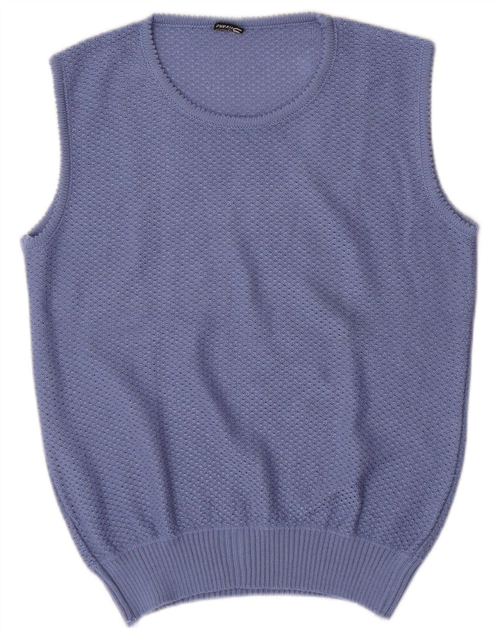 Silvana Camiseta sin mangas para mujer IT 48 XL Acrílico azul