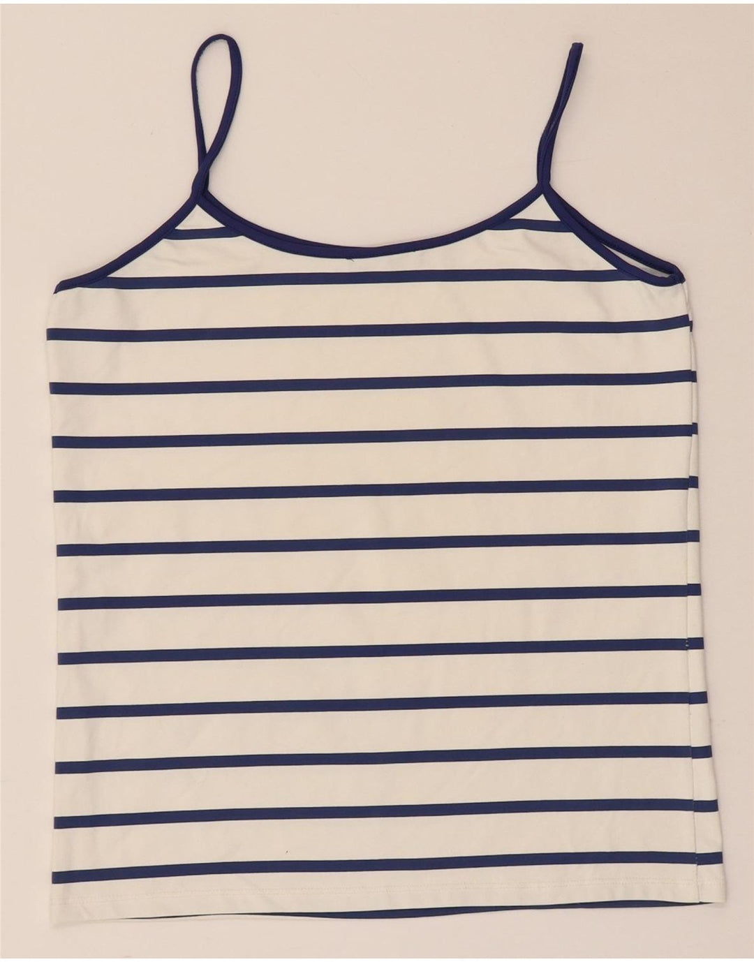 Top de tirantes para mujer Zara UK 14 Grande Blanco a rayas
