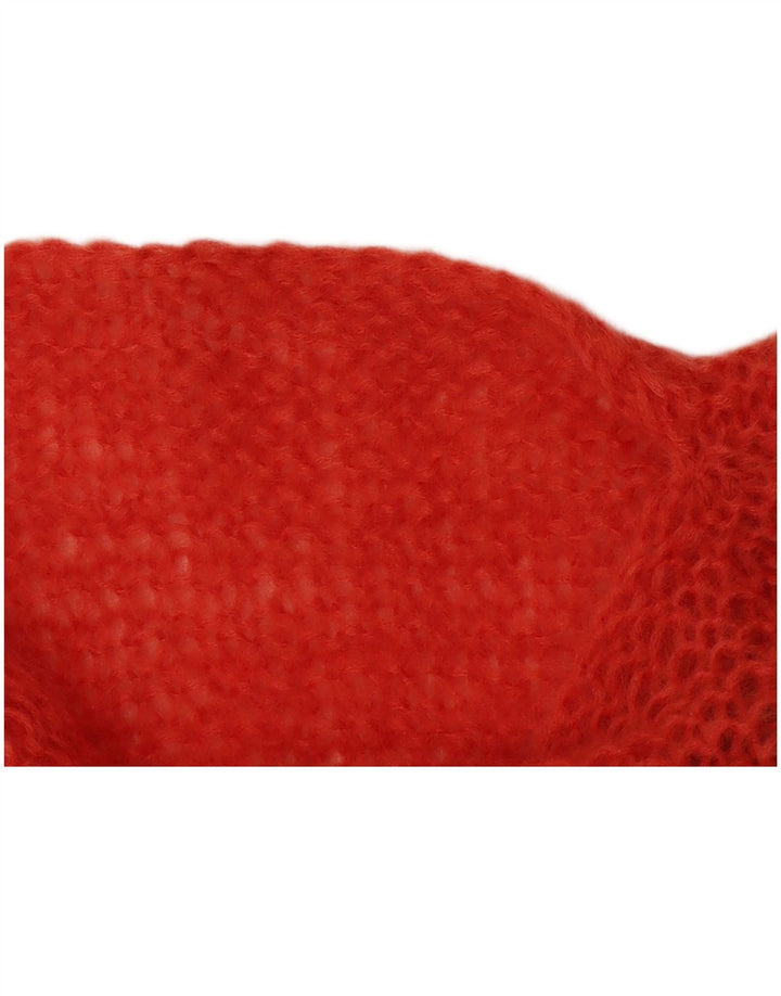 VINTAGE Mujer Chaleco Tank Top UK 1Medium Naranja