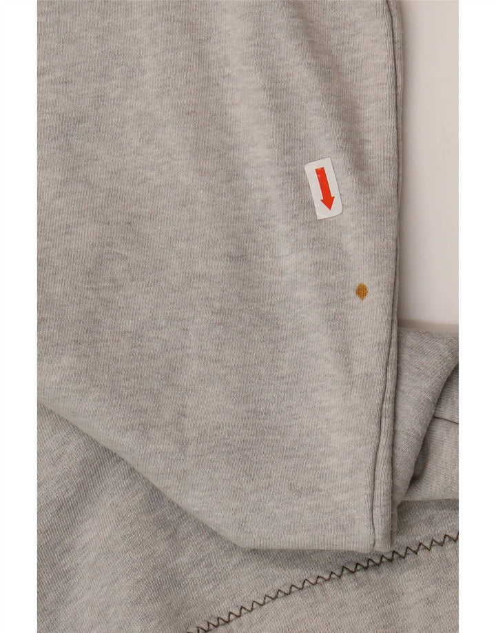 FAT FACE Sudadera con gráfico y cuello con cremallera para hombre Jersey XL Gris Algodón