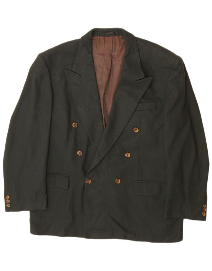 St Michael Chaqueta tipo blazer con doble botonadura para hombre UK 42 XL Lana virgen verde