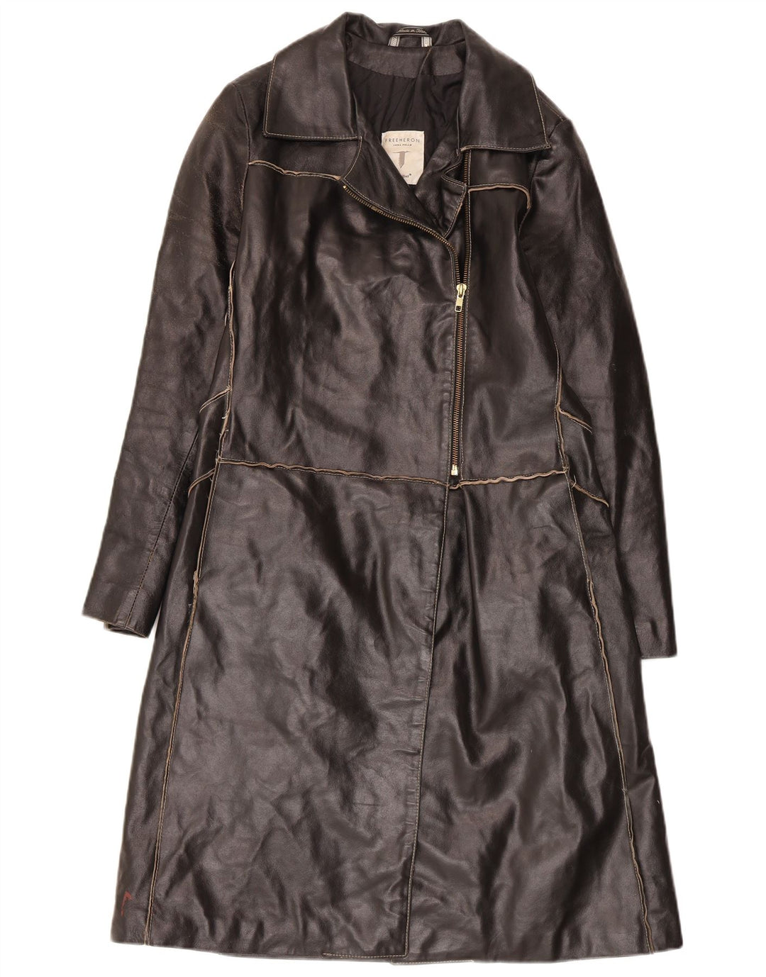 Conbipel Gabardina de cuero para mujer IT 42 Medium Black