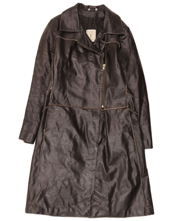 Conbipel Gabardina de cuero para mujer IT 42 Medium Black