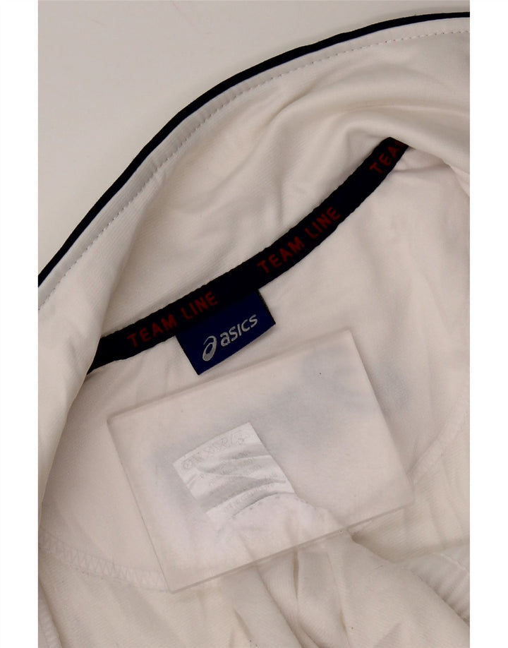 ASICS Chaqueta superior de chándal con gráfico para hombre Poliéster color block blanco medio