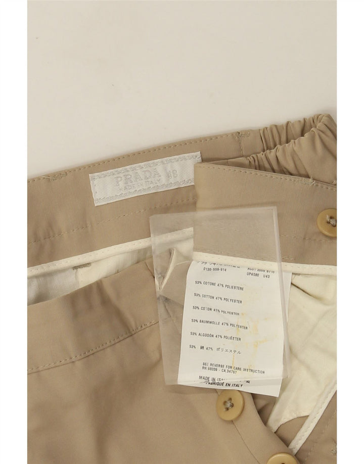 Prada Pantalones cortos chinos para hombre IT 48 Medio W32 Algodón beige