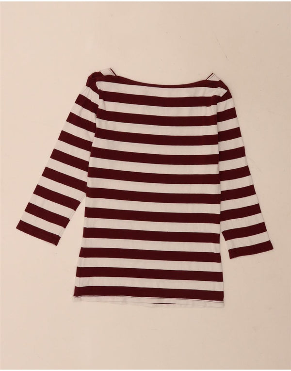 Tommy Hilfiger Top regular para mujer manga 3/4 UK 8 Small White Stripes