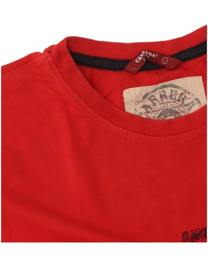 CARRERA Camiseta gráfica para hombre Top grande rojo