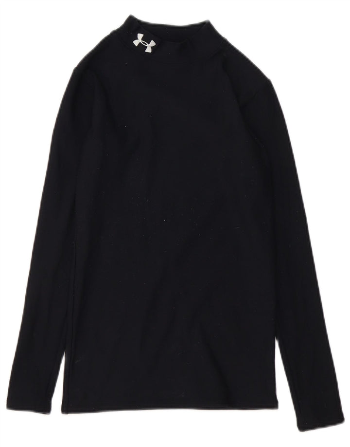 Under Armour Camiseta de manga larga Cold Gear para niños de 11 a 12 años, talla grande, color negro