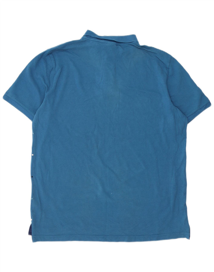 Polo NIKE Hombre XL Algodón Rayas Azul