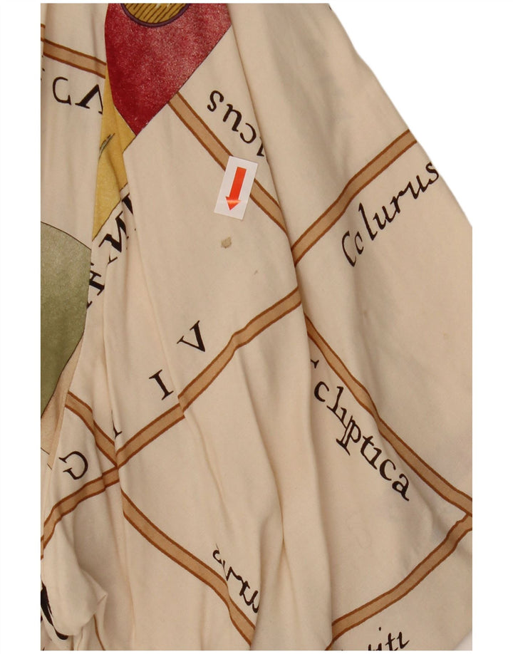 MARCELLO CIONI Blusa camisera gráfica para mujer IT 48 XL Bloque de color blanco roto