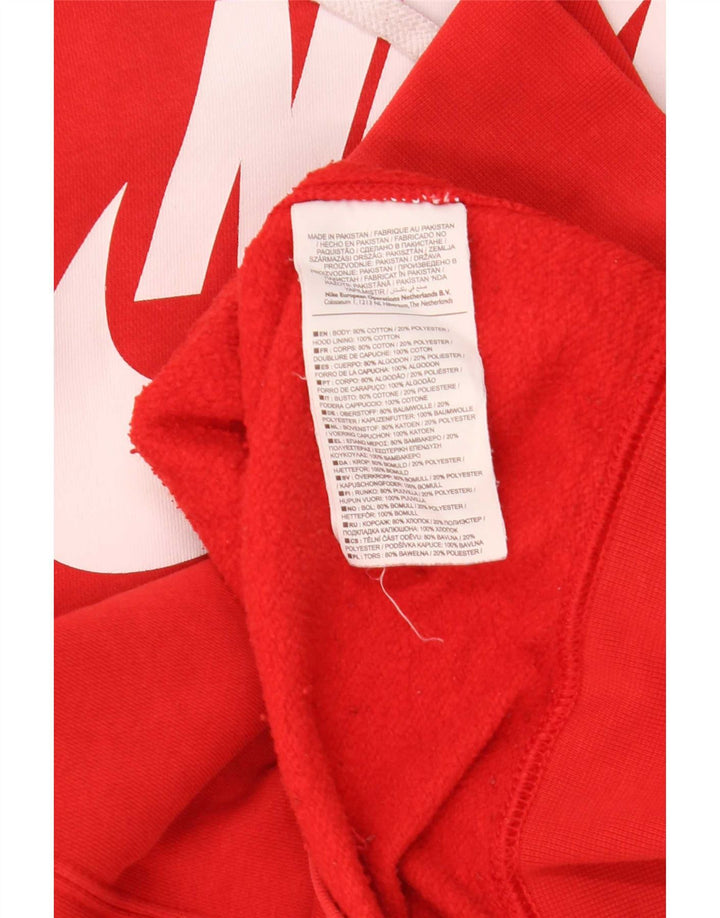 Nike - Sudadera con capucha gráfica para mujer, talla grande, algodón rojo