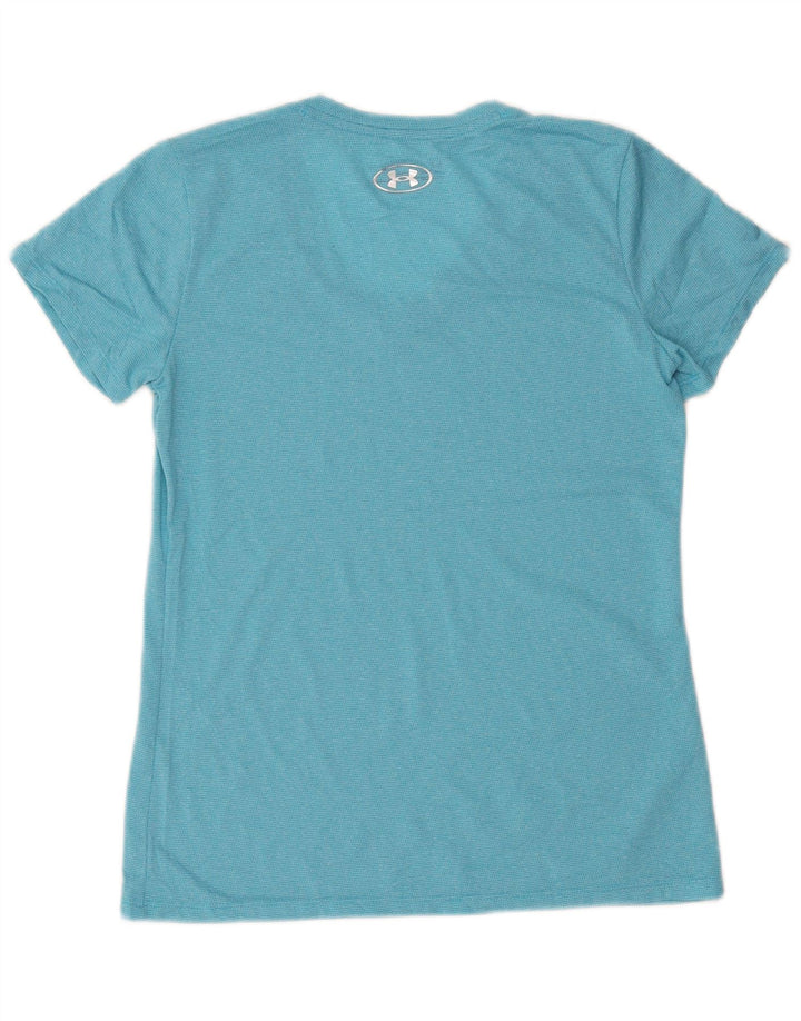 UNDER ARMOUR Camiseta Heat Gear para mujer Top UK 10 Small Blue Pinstripe