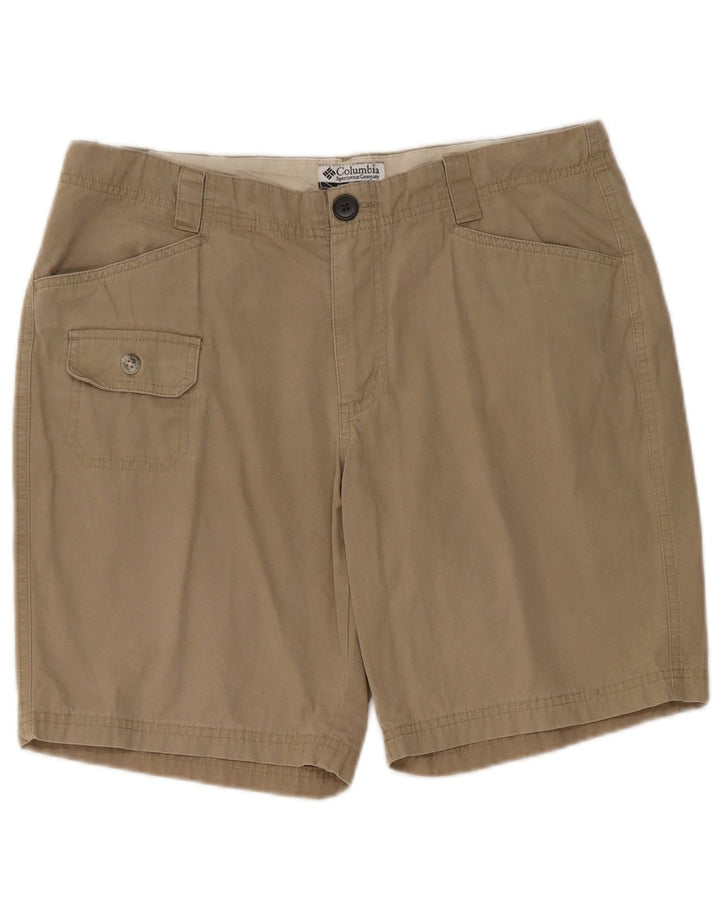 Columbia Pantalones cortos cargo para mujer US 10 Large W32 Algodón caqui