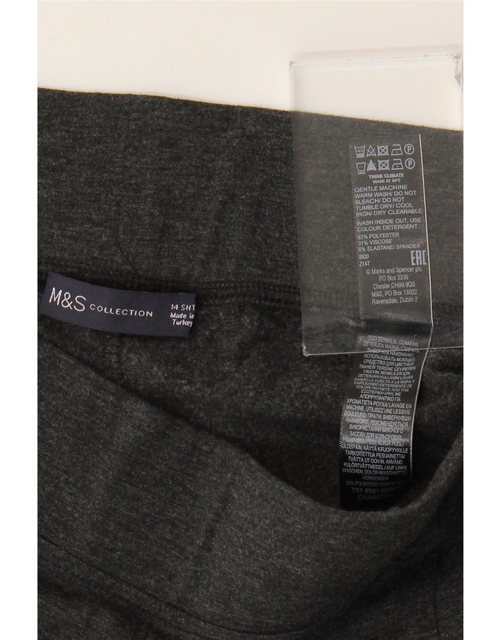Marks & Spencer Leggings cortos para mujer UK 44 Poliéster gris grande