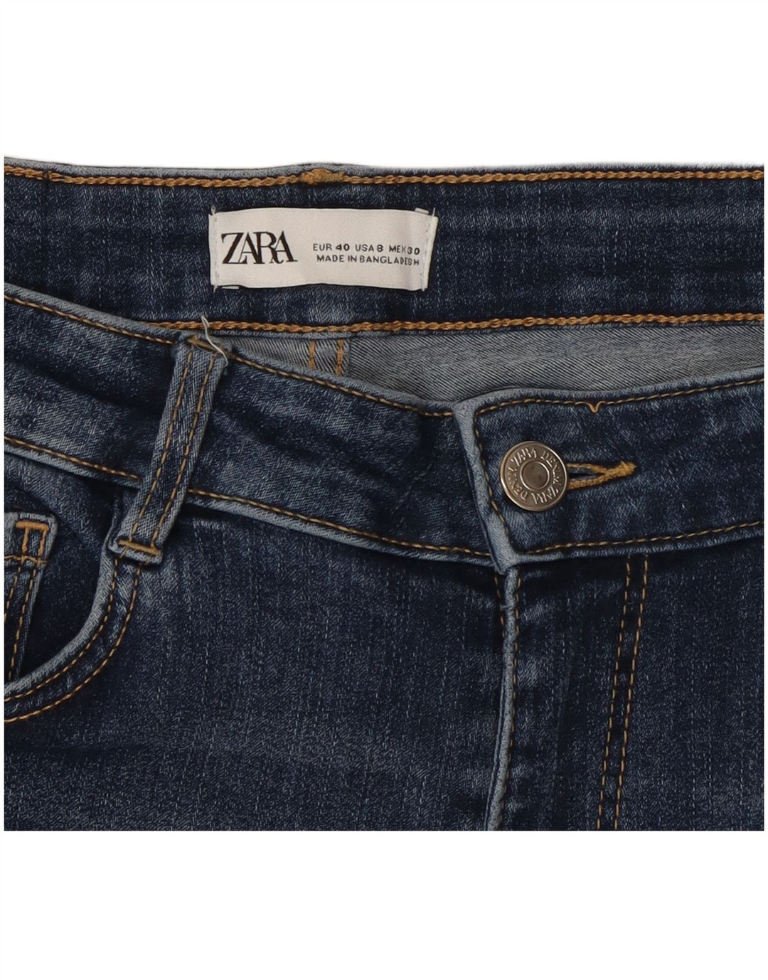Zara Vaqueros Pitillo Mujer EU 40 Mediano W30 L27 Azul