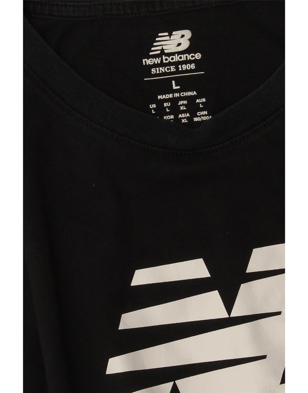 NEW BALANCE Camiseta gráfica para hombre Top grande negro