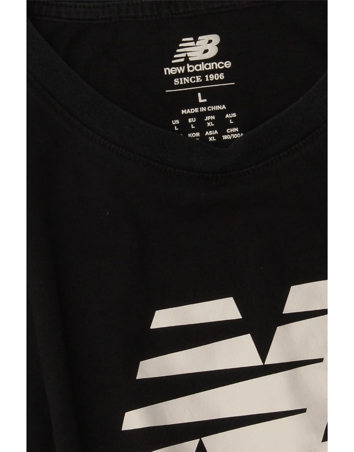NEW BALANCE Camiseta gráfica para hombre Top grande negro