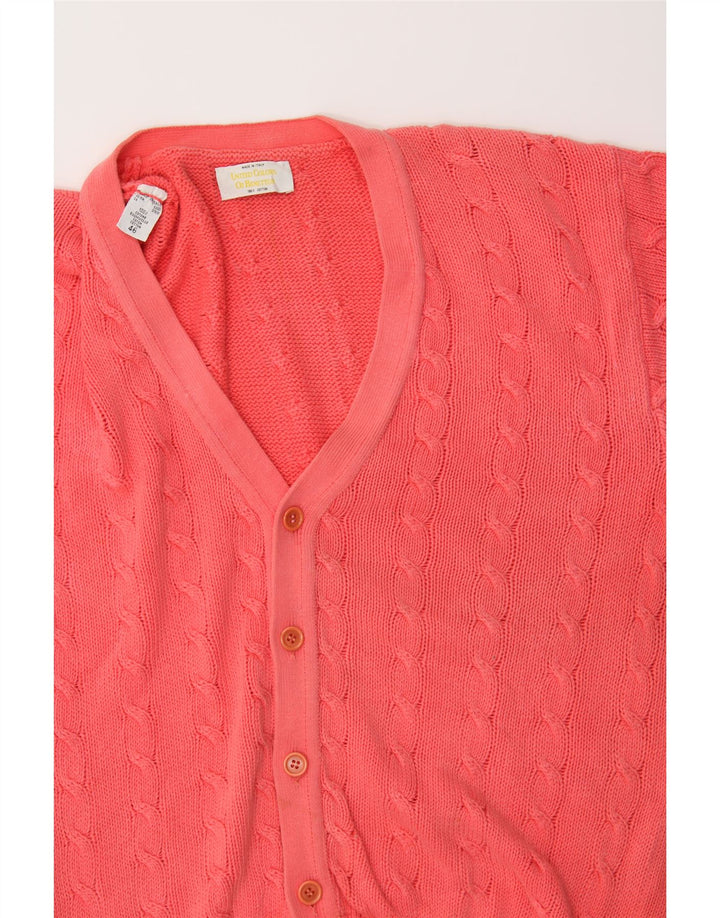 BENETTON Womens Cardigan Sweater IT 46 Large Pink Cotton Vintage Benetton and Second-Hand Benetton from Messina Hembry 