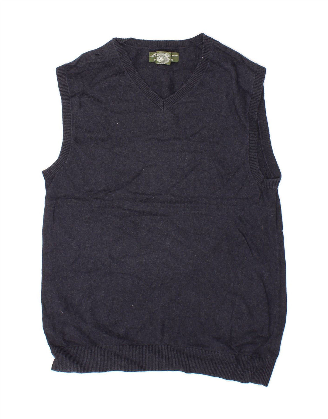 EDDIE BAUER Mens Vest Tank Top Small Navy Blue Cotton Vintage Eddie Bauer and Second-Hand Eddie Bauer from Messina Hembry 