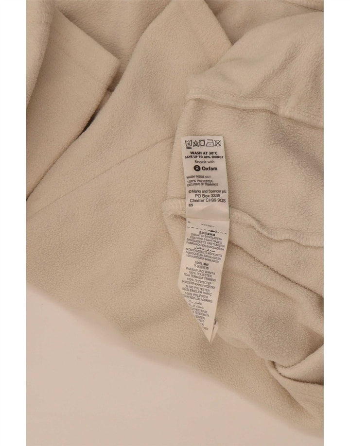 Marks & Spencer Chaqueta polar para mujer UK 12 Poliéster beige medio