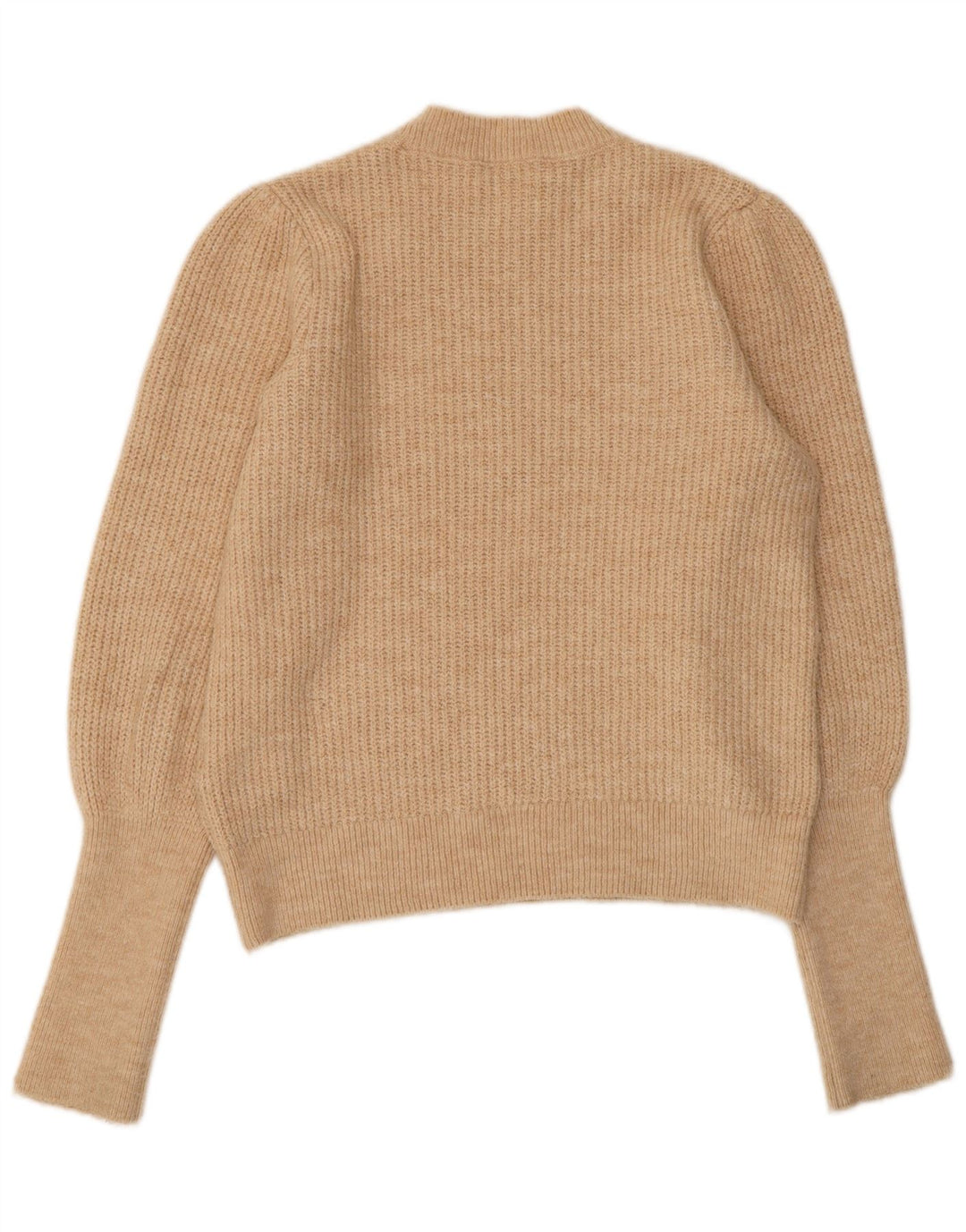 WAREHOUSE Suéter de cuello redondo para mujer UK 12 Medio Beige Acrílico