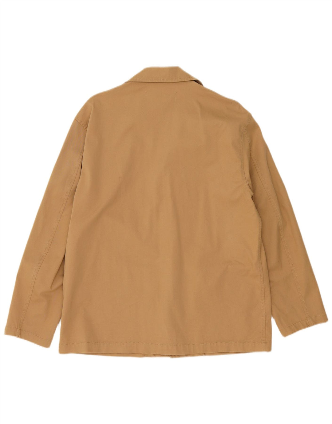 Zara Mujer Chaqueta Blazer Extragrande De 3 Botones Reino Unido 10 Small Algodón Beige