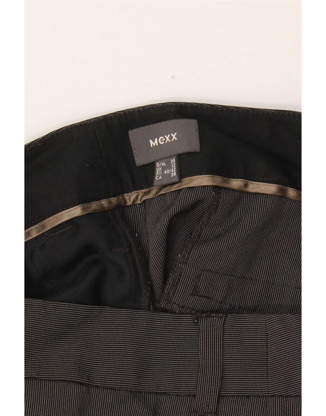 Mexx Traje de 2 piezas con 2 botones para mujer UK 12 Medium W30 L33 Grey Pinstripe