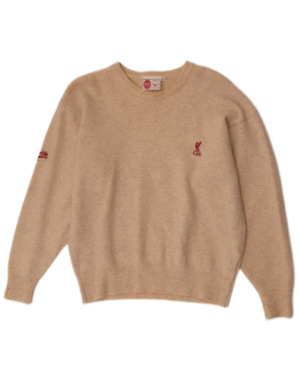 Reebok Liverpool - Jersey de corte regular con cuello barco para hombre, talla XL, color beige