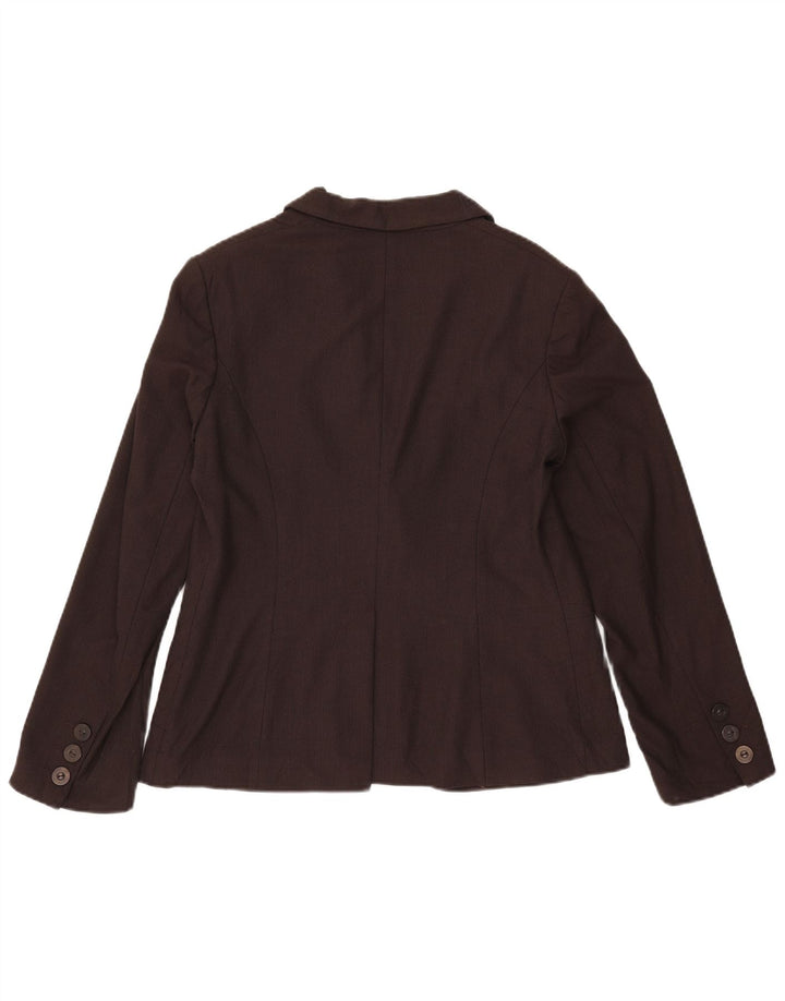Marks & Spencer Chaqueta tipo blazer con 1 botón para mujer, talla 44, color marrón medio