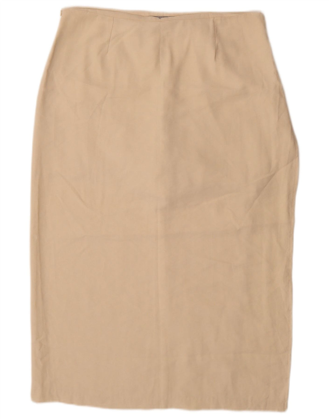 Zara Mujer Falda Lápiz Grande W34 Viscosa Beige