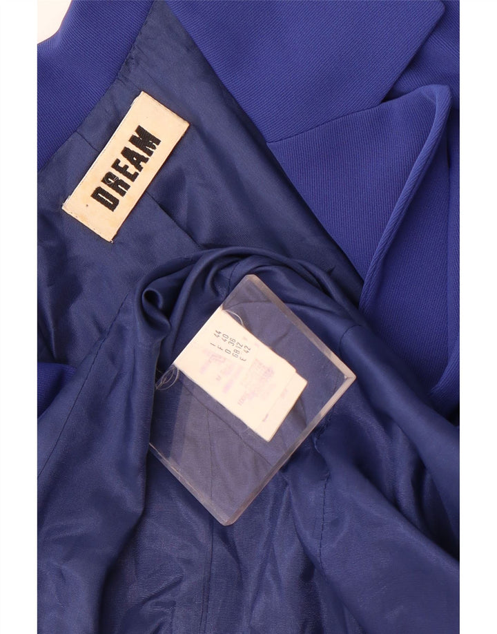 Dream Chaqueta Blazer de Manga Corta con Doble Botonadura para Mujer UK 40 Azul Medio
