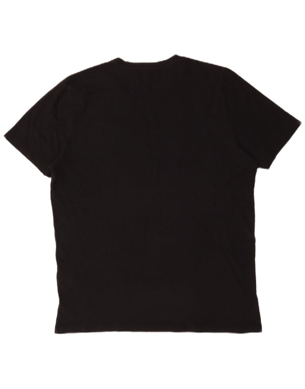 Jack & Jones Camiseta gráfica para hombre Top 2XL Algodón negro