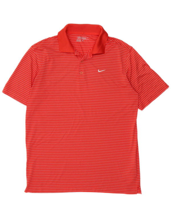 Polo Nike Dri Fit para hombre Poliéster a rayas rojas medianas