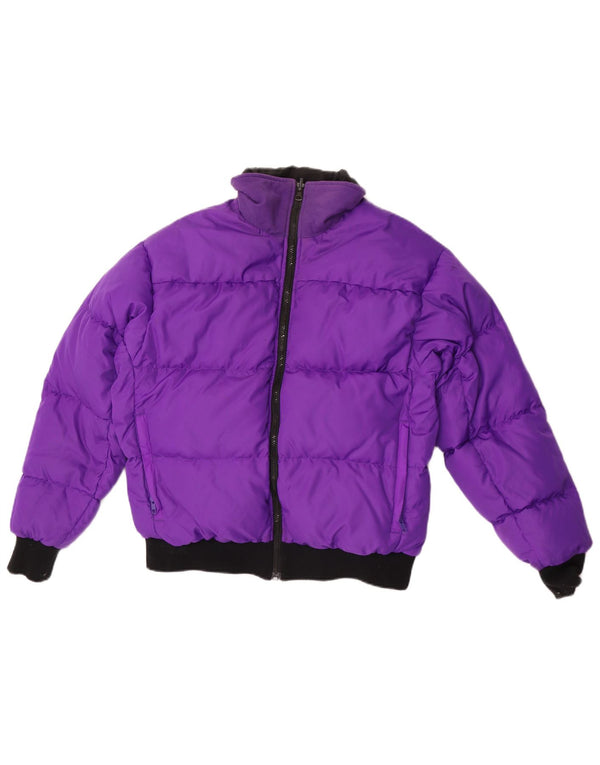Columbia Chaqueta Acolchada Reversible para Mujer UK 46 Grande Púrpura Colorblock