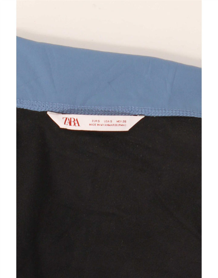 Zara Mujer Oversize Jersey Chándal Top Chaqueta UK 10 Small Azul