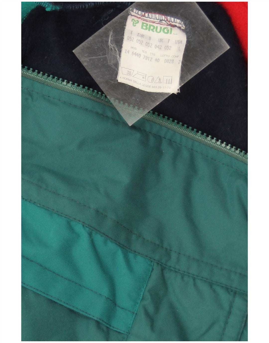 Brugi Chaqueta cortavientos para hombre UK 42 XL Poliéster verde