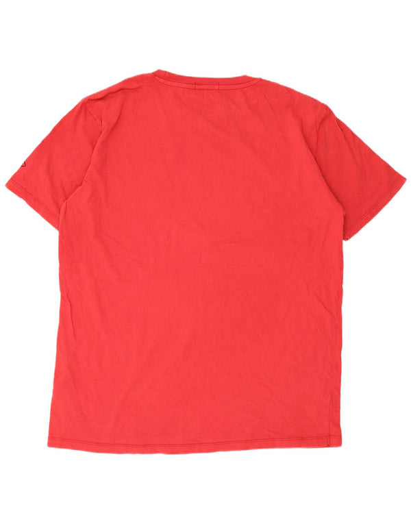 Replay Camiseta gráfica para hombre Top 2XL Algodón rojo