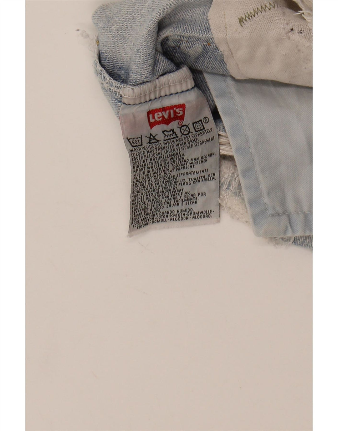 LEVI'S Womens 501 Distressed Denim Shorts W30 Medium Blue Cotton