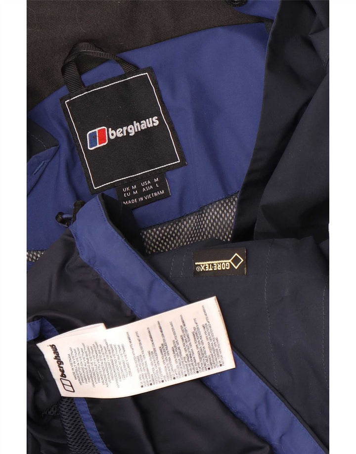 Berghaus Chaqueta impermeable con capucha para hombre UK 38 Medium Azul marino Poliéster