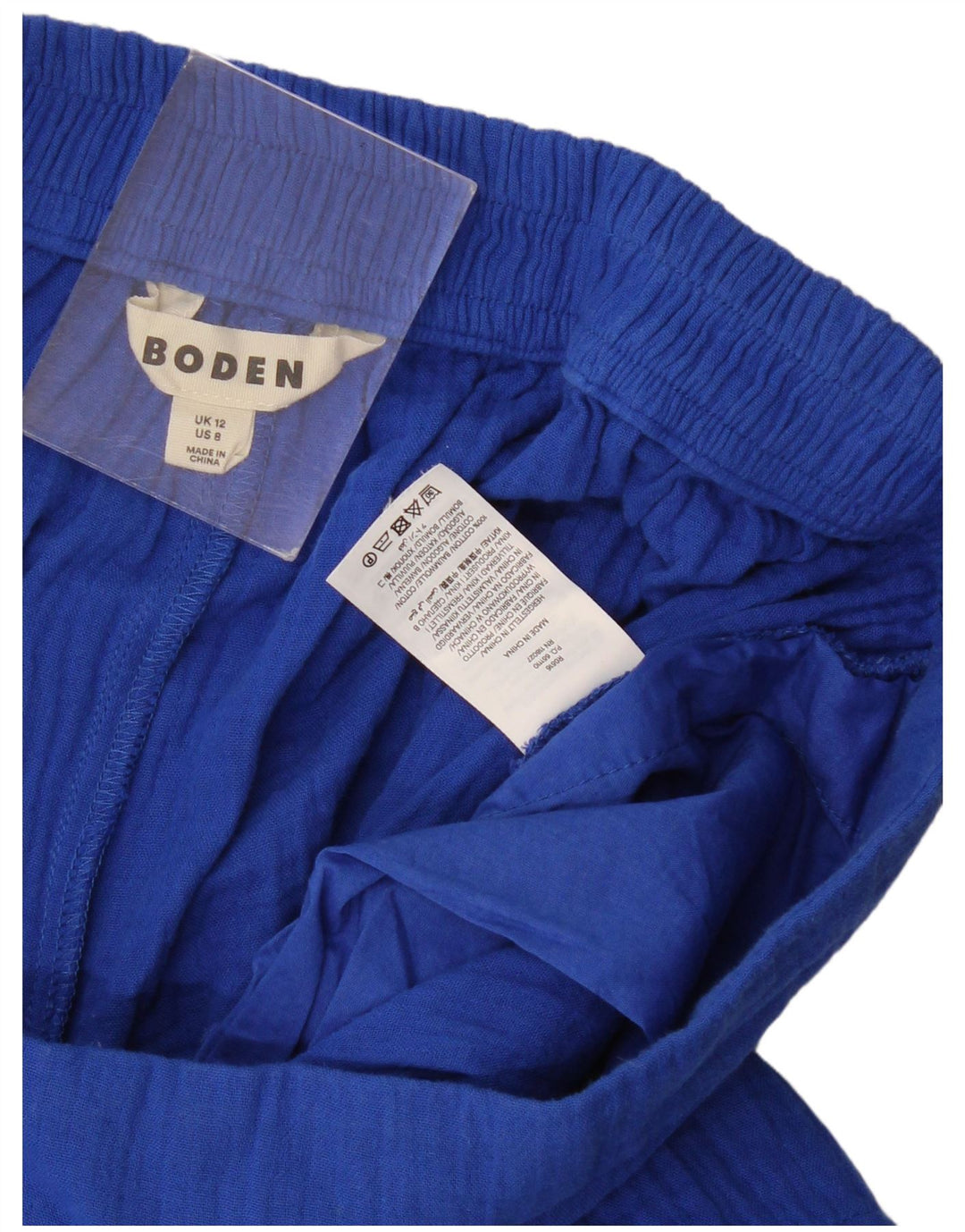Boden Pantalones cortos casuales para mujer UK 12 Medium W30 Algodón azul
