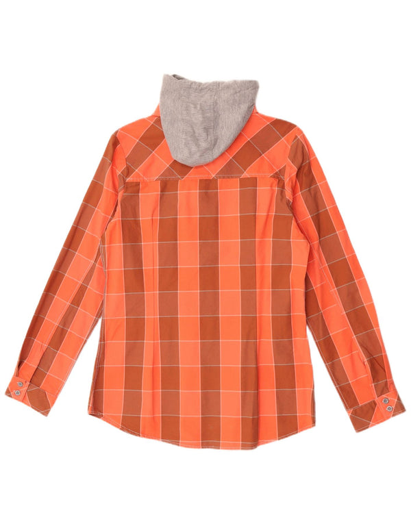 Engelbert Strauss Camisa de leñador con capucha para mujer UK 40 Large Orange Check