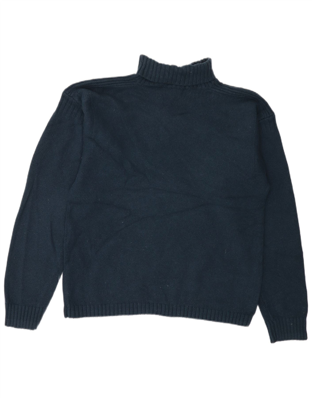 LEVI'S Suéter tipo jersey con cuello vuelto para mujer UK 18 XL Lana de cordero azul marino