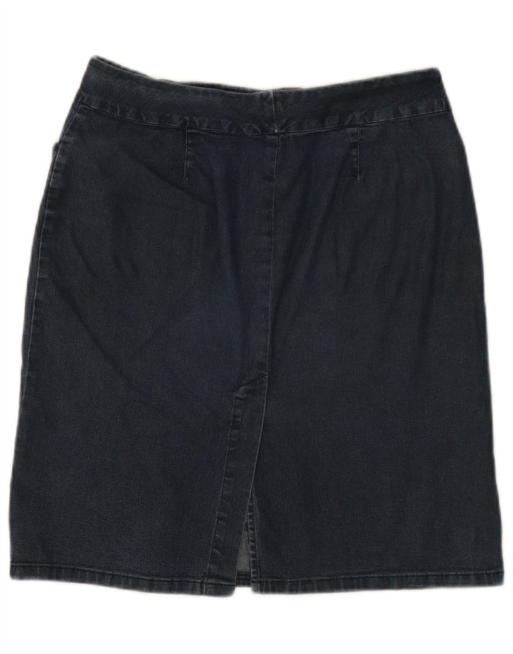 Falda Vaquera Benetton IT 44 Medium W28 Azul Marino Algodón