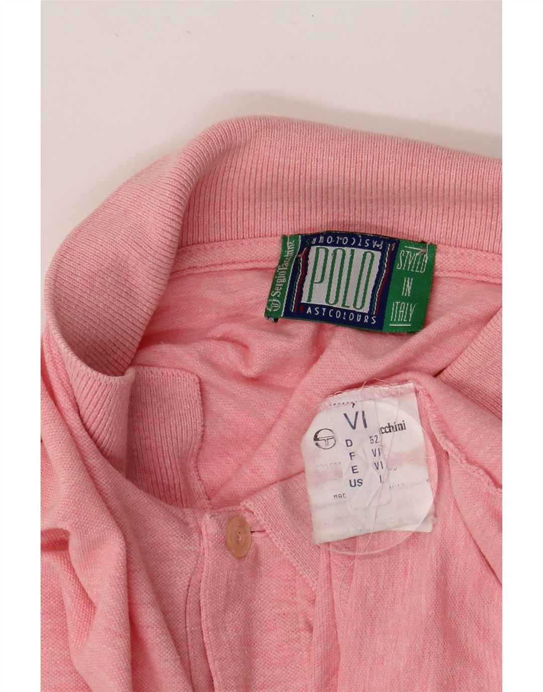 SERGIO TACCHINI Polo de manga larga para hombre EU 52 Grande Rosa