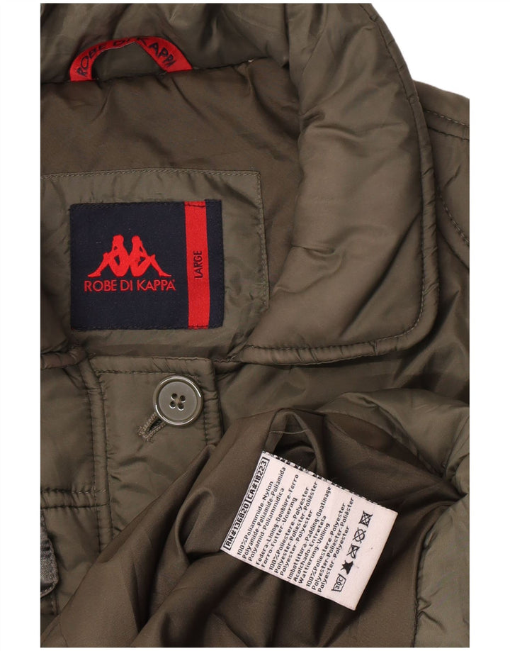 Kappa Chaqueta Acolchada Mujer UK 46 Grande Poliamida Verde