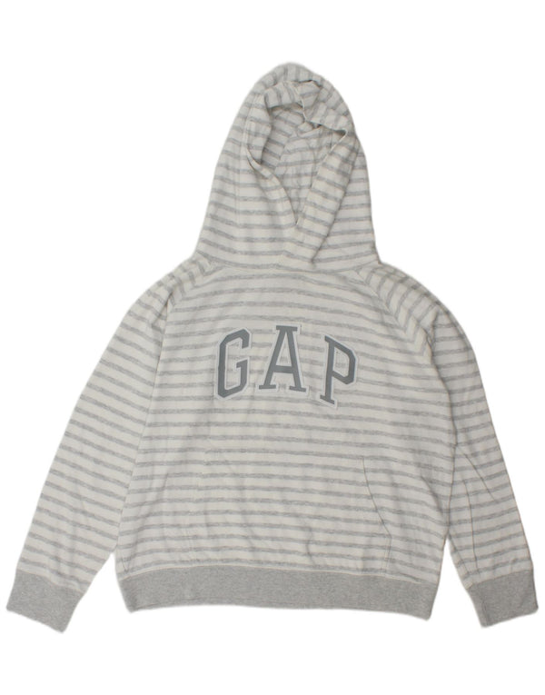 Gap - Sudadera con capucha para mujer, talla XL, algodón a rayas azules