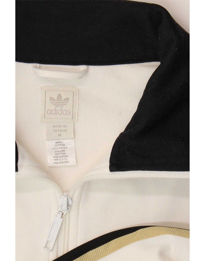 Adidas Hombre Chándal Top Jacket Medium Blanco Colorblock Poliéster